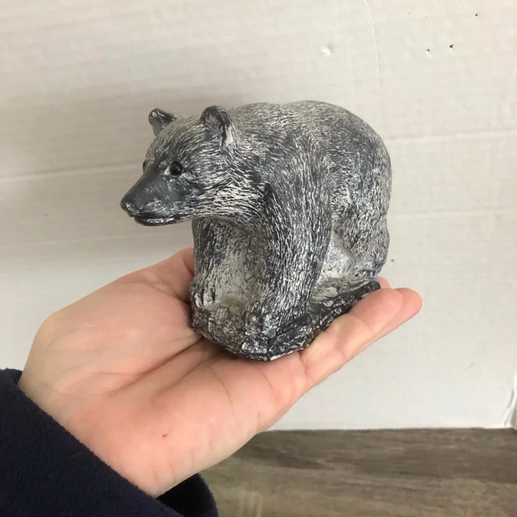 Hand Carved Stone Bear - Picture 8 of 11